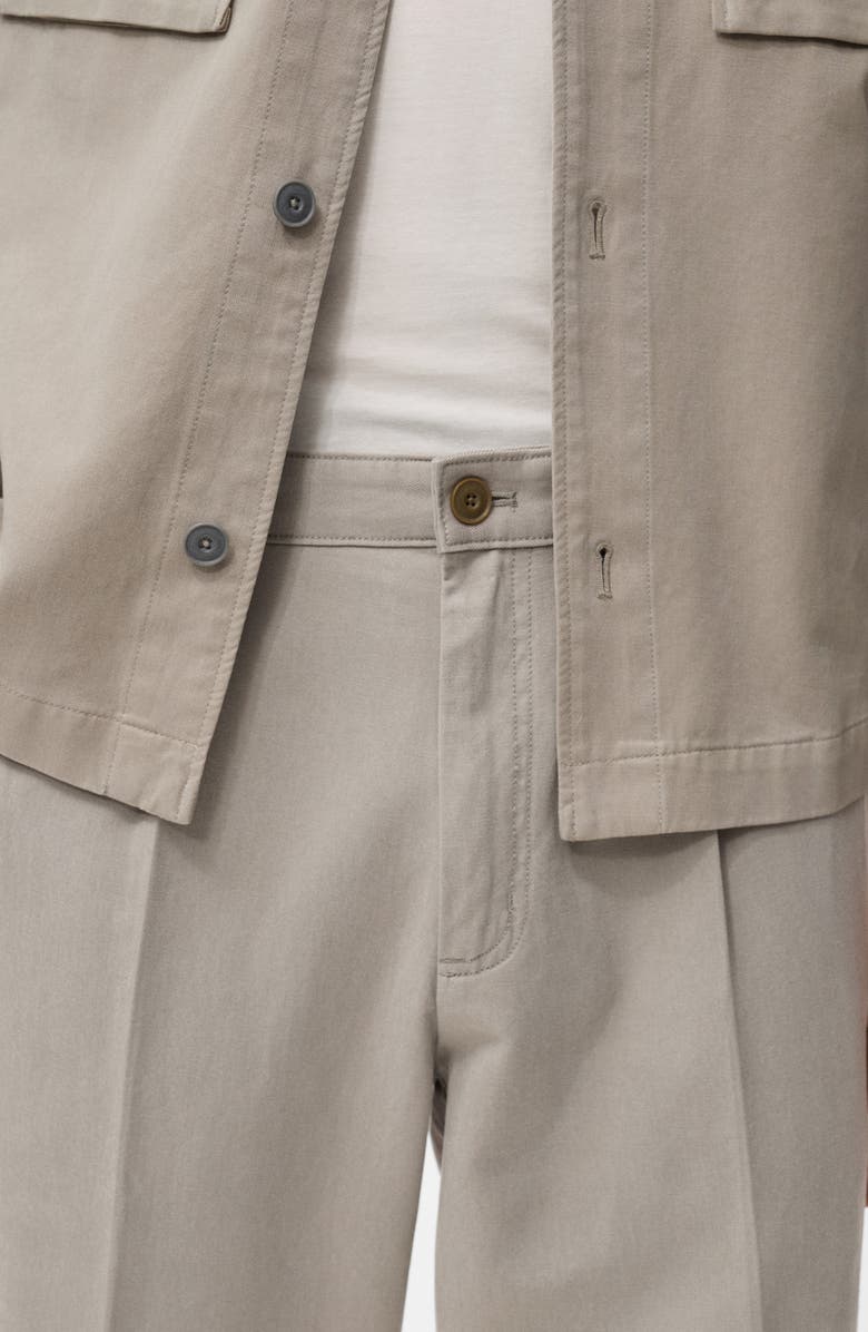 MANGO Cotton Blend Straight Leg Pants, Alternate, color, Light/ Pastel Grey