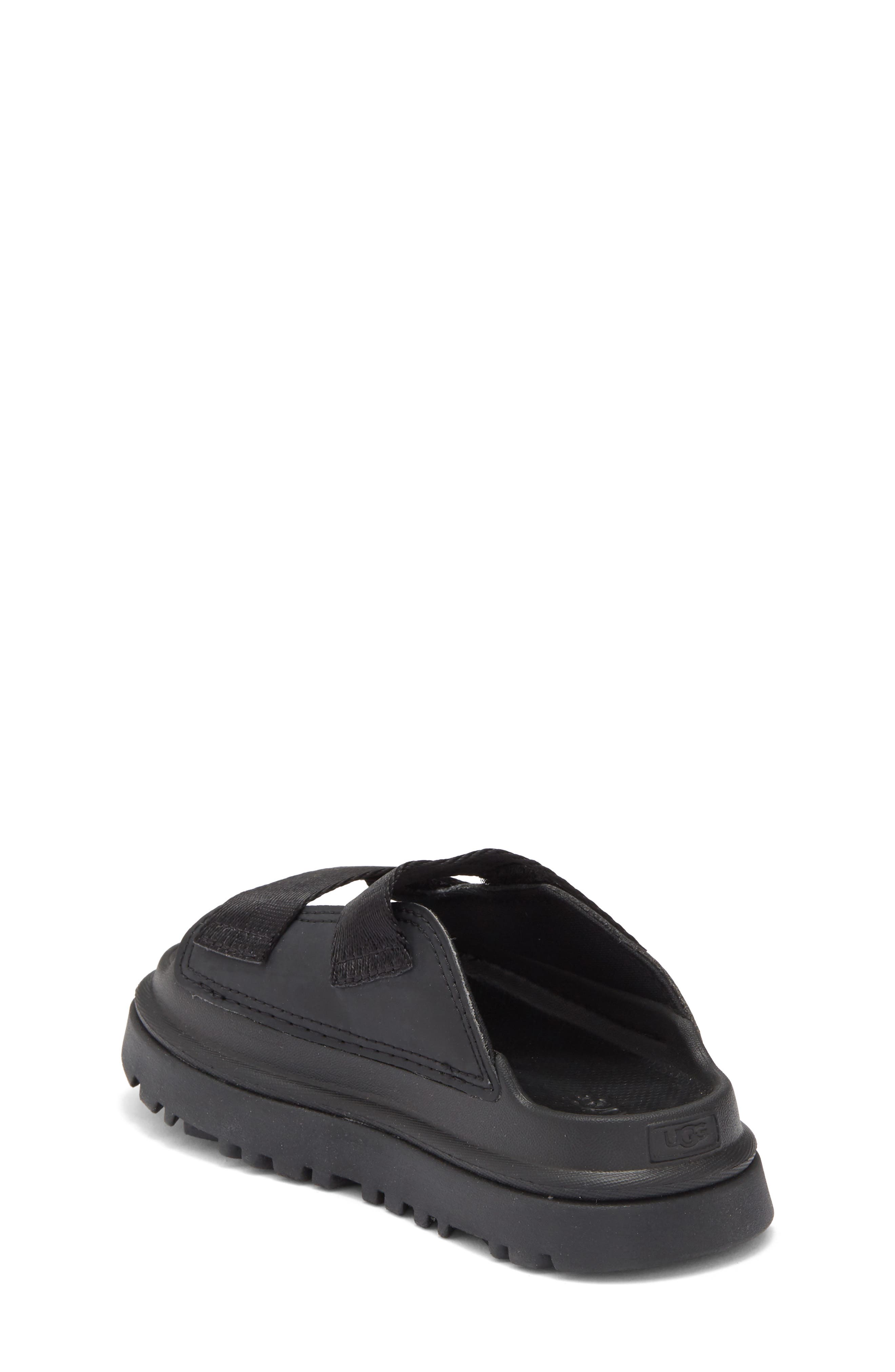 UGG<sup>®</sup> Kids' GoldenGlow Slide Sandal, Alternate, color, Black