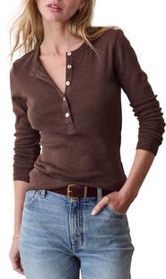Marine Layer Mini Rib Cotton Henley