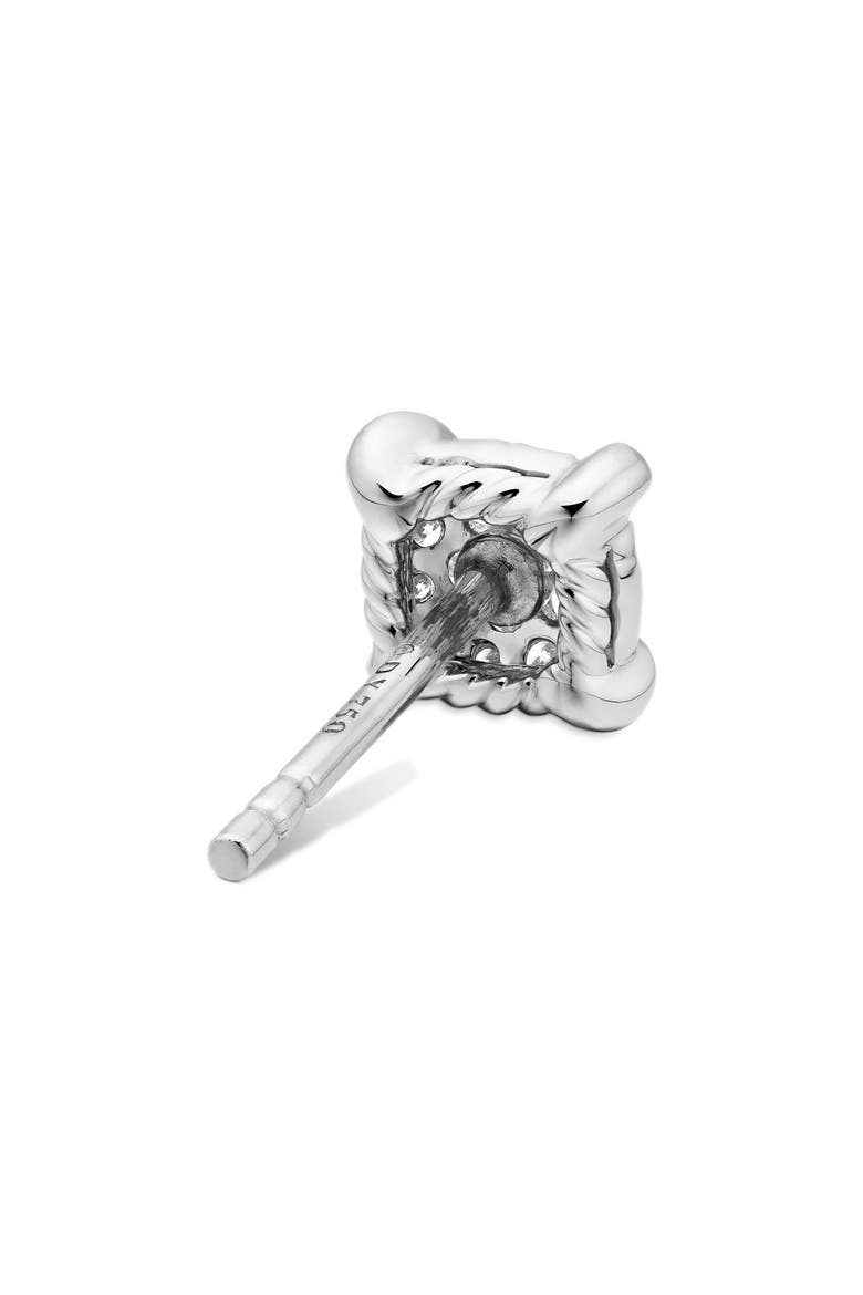 Châtelaine Stud Earrings with Diamonds, Alternate, color, WHITE GOLD/ DIAMOND