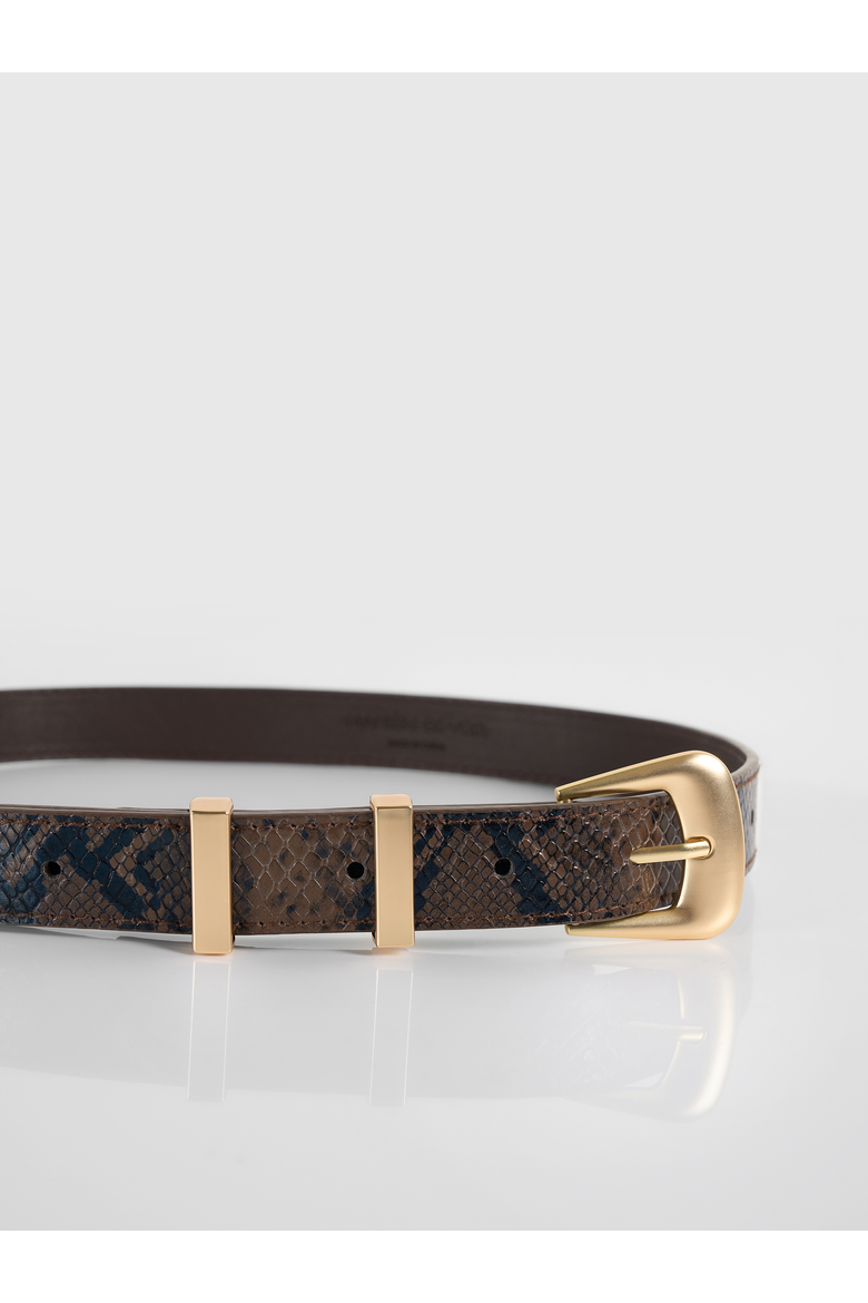 Lilian Python Belt, Alternate, color, Brown/Gold