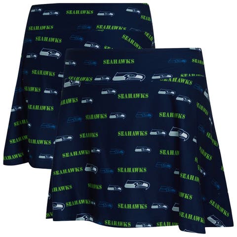 Women's Concepts Sport College Navy Seattle Seahawks Mosaic Allover Print Skort