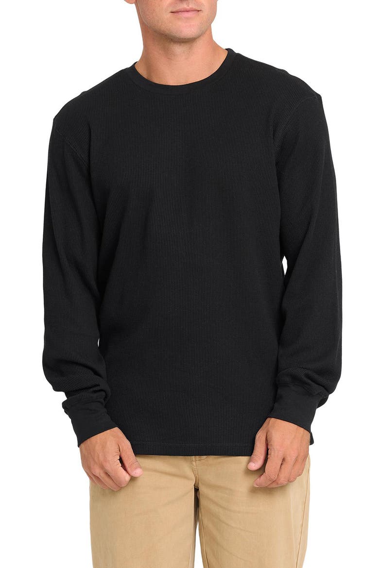 Essential Long Sleeve Thermal T-Shirt, Main, color, BLACK