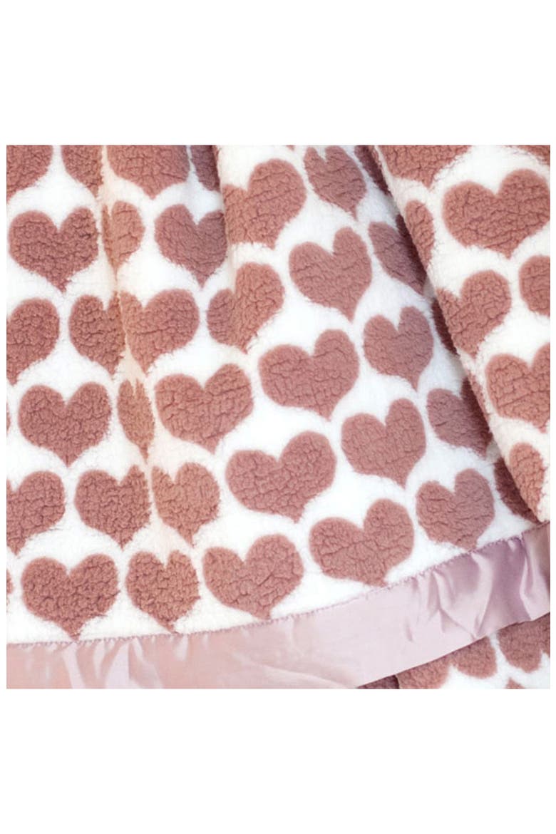 Chenille Heart Throw Blanket, Alternate, color, DUSTY PINK