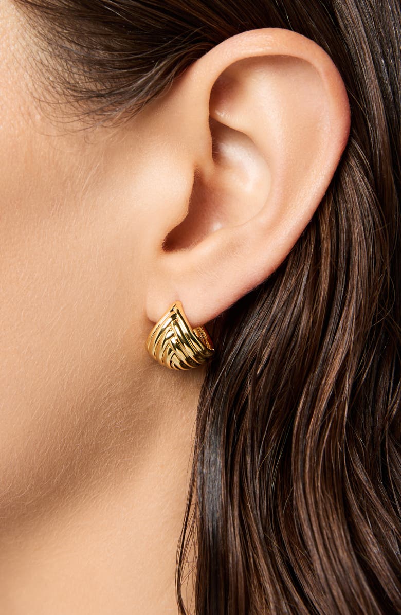 Ana Luisa Huggie Earrings - Haven, Alternate, color, Gold