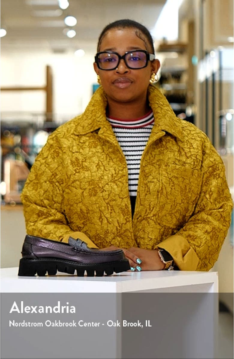 Sebas Lug Metallic Penny Loafer, sales video thumbnail