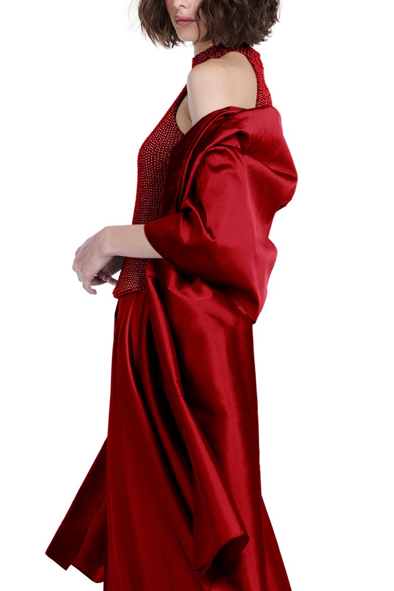 Taffeta Wrap, Alternate, color, RED
