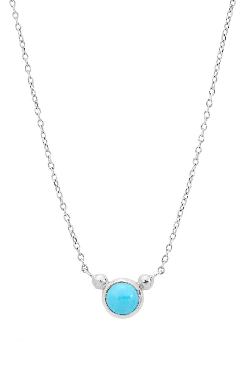 Anzie Bonheur Turquoise Pendant Necklace, Main, color, 