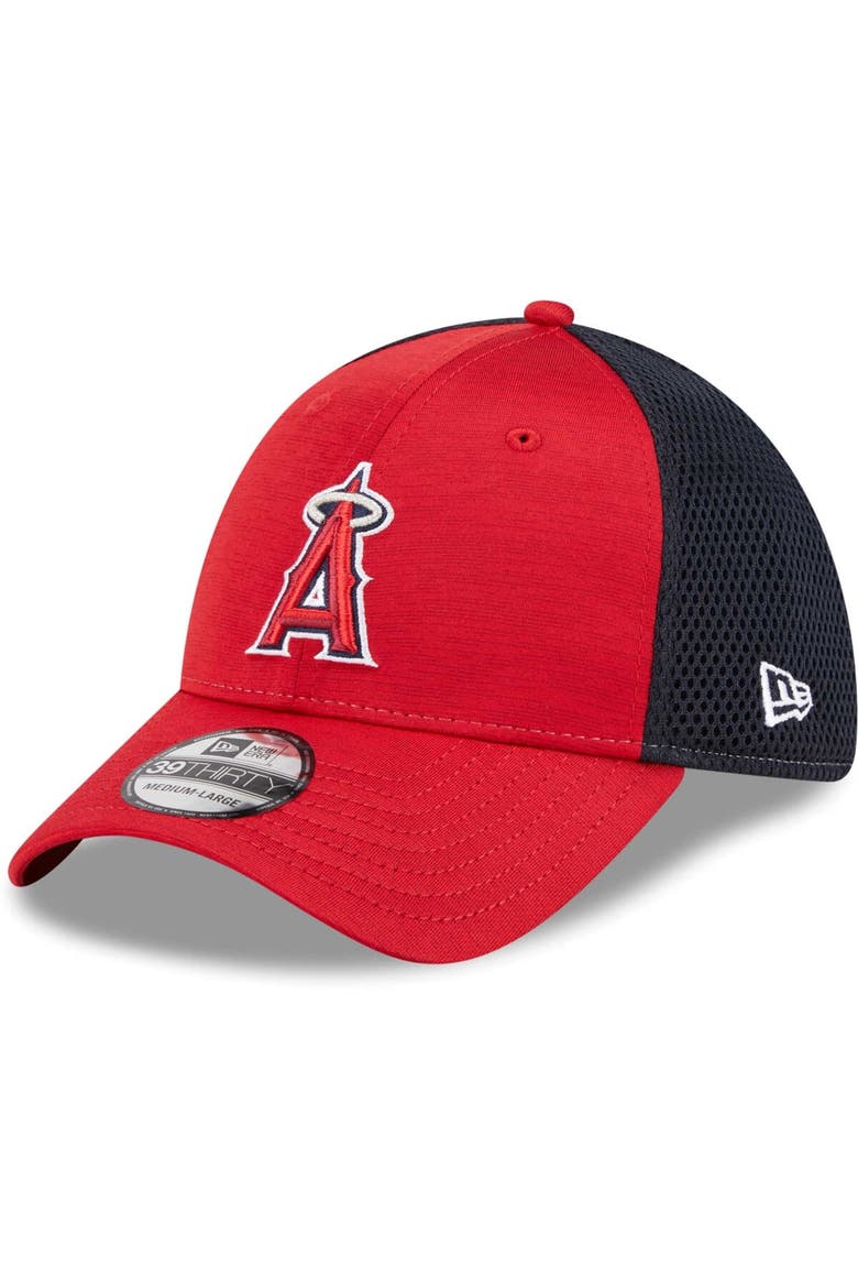 Men's New Era Red Los Angeles Angels Neo 39THIRTY Flex Hat, Main, color, Red