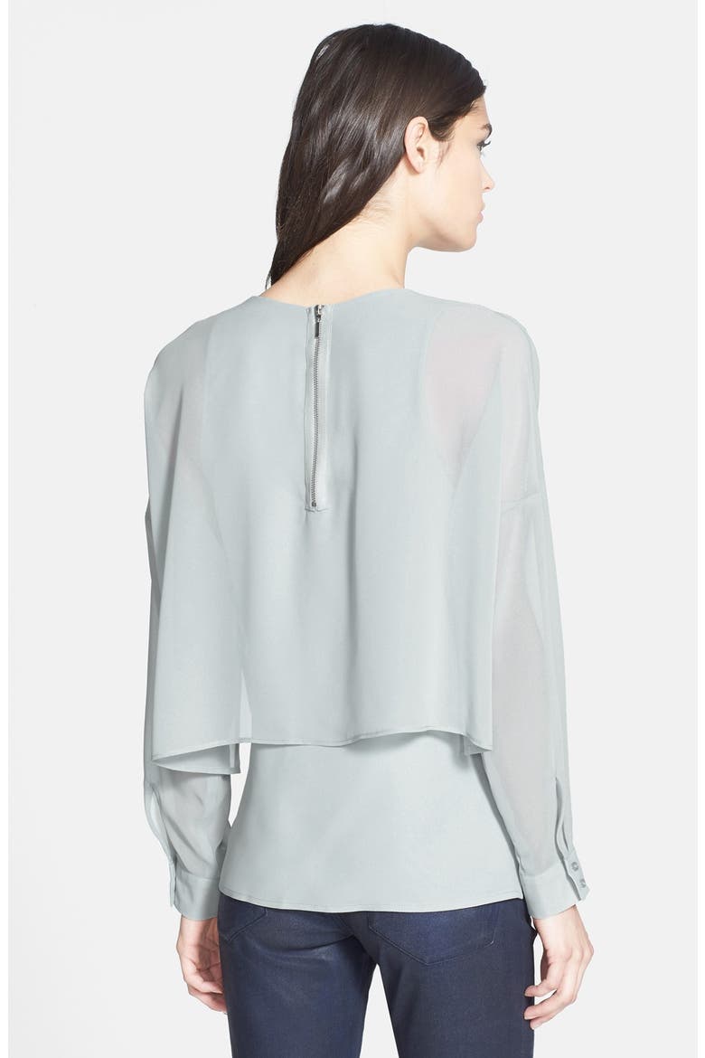 Layered High/Low Long Sleeve Blouse (Nordstrom Exclusive), Alternate, color, DOVE GREY