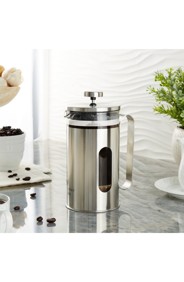 BergHOFF Leo Mae Stainless Steel French Press, Alternate, color, Silver