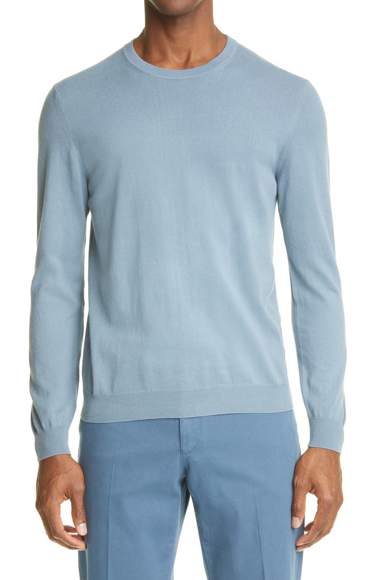 Boglioli Cotton Crewneck Pullover, Main, color, 