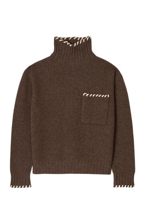 Sandro Oversized Turtleneck Sweater In Multi