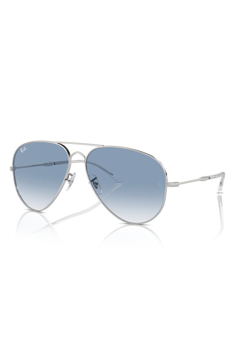 Ray-Ban Old Aviator 62mm Oversize Sunglasses, Alternate, color, Silver