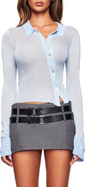 I.AM.GIA Davina Asymmetrical Rib Knit Top