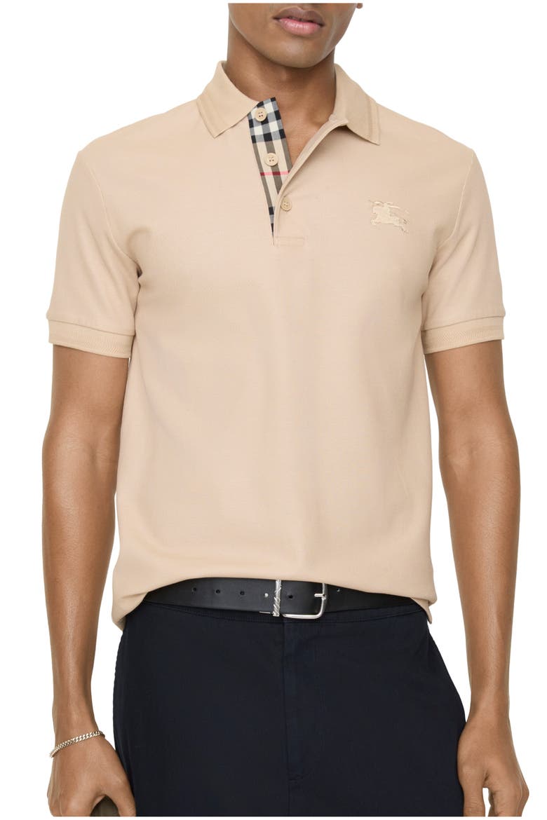 Cotton Polo Shirt, Alternate, color, Soft fawn beige