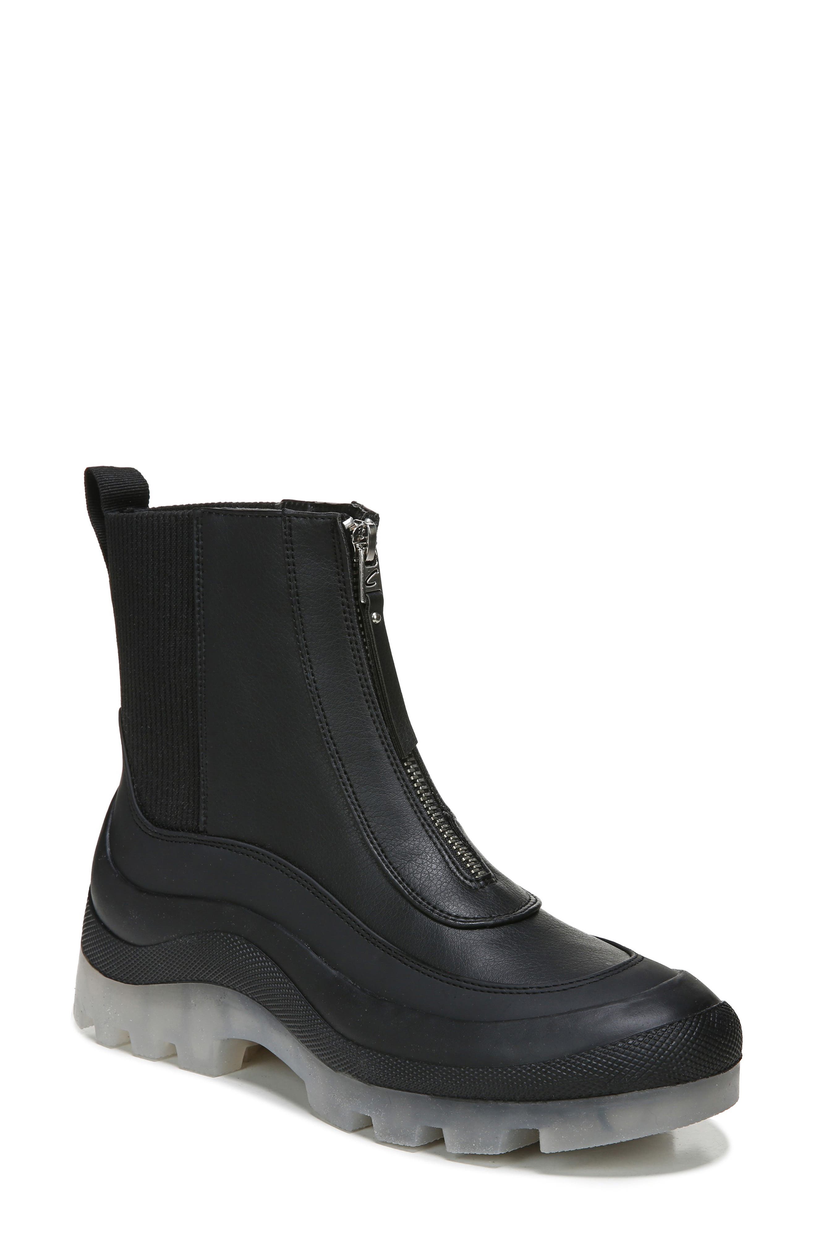 Circus NY by Sam Edelman Bethanie Zip Front Boot, Main, color, Black/ Clear