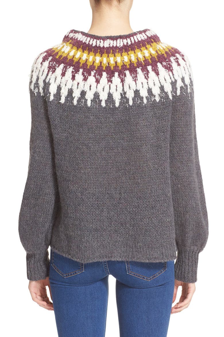 'Baltic Fairisle' Sweater, Alternate, color, GREY COMBO