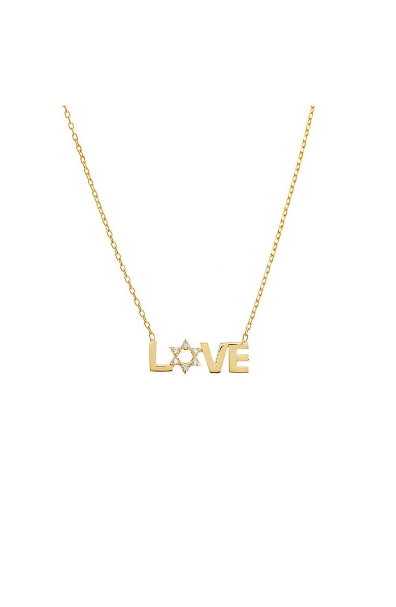 BY ADINA EDEN CZ Star Of David Love Necklace, Main, color, 
