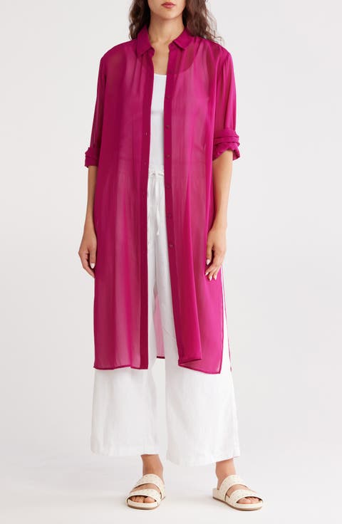 Long Sleeve Silk Shirt Dress