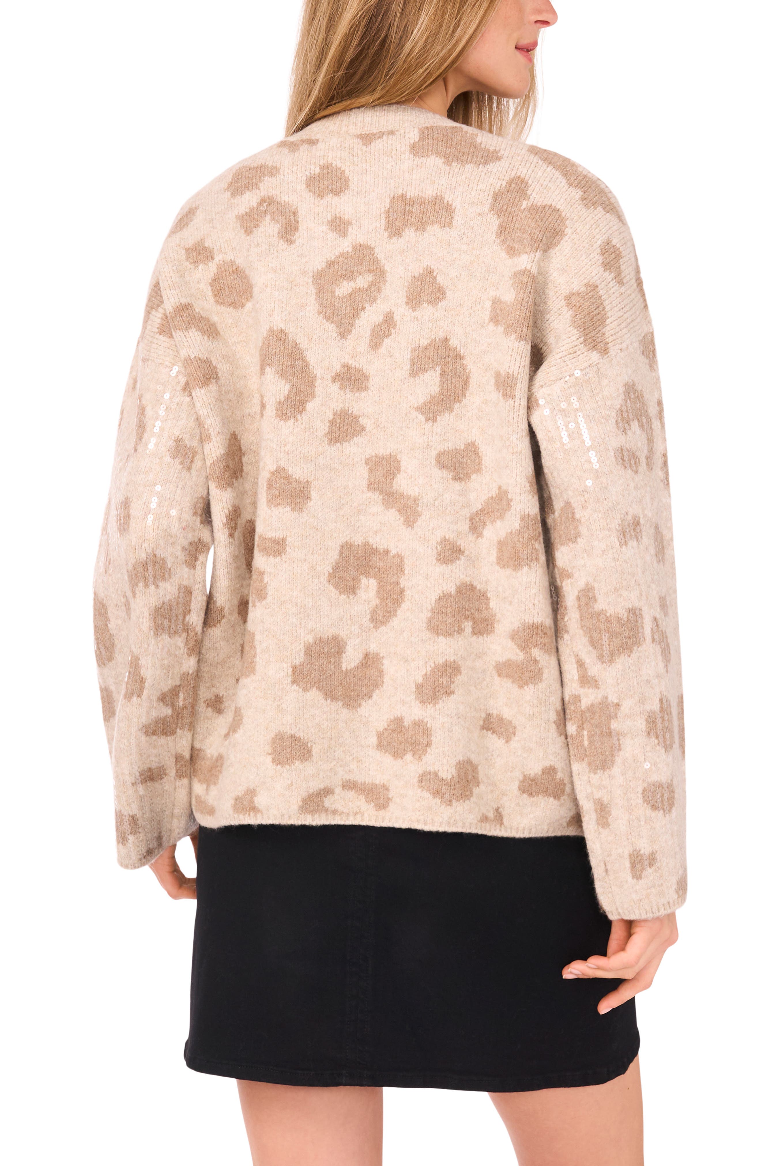 Leopard Sequin Sweater - image 2