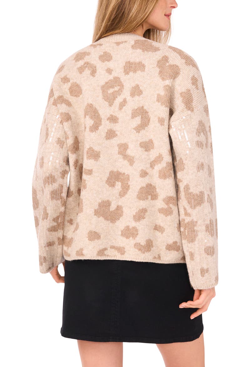 Leopard Sequin Sweater, Alternate, color, OATMEAL