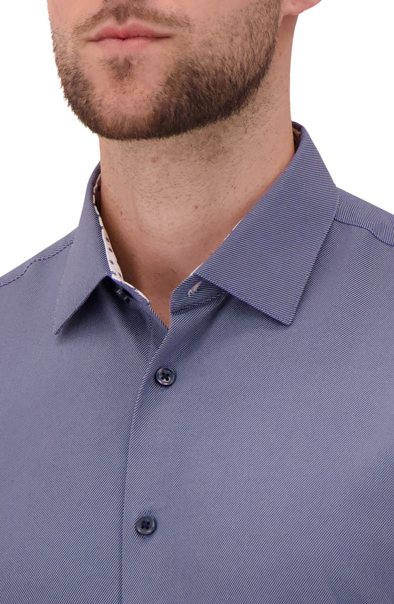 Report Collection Slim Fit 4-Way Stretch Button-Up Shirt, Alternate, color, Navy