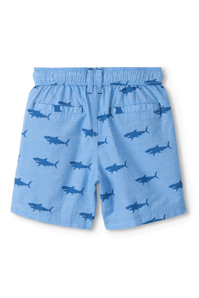 Kids' Shark Print Cotton Shorts, Alternate, color, FRENCH BLUE