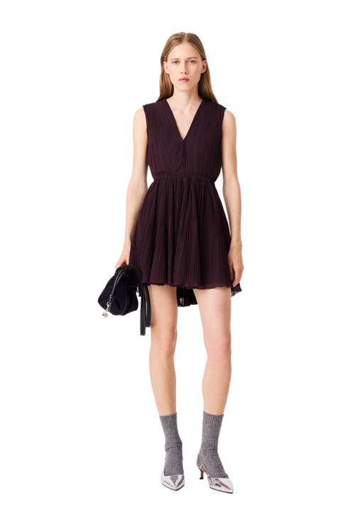 Short pleated skater dress