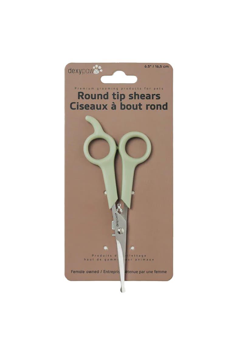 Pet Round Tip Shears, Sage Green, Dog & Cat Grooming Tool, Main, color, Green
