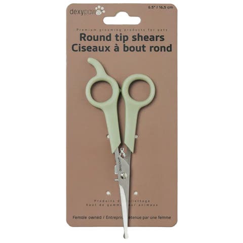 Pet Round Tip Shears, Sage Green, Dog & Cat Grooming Tool