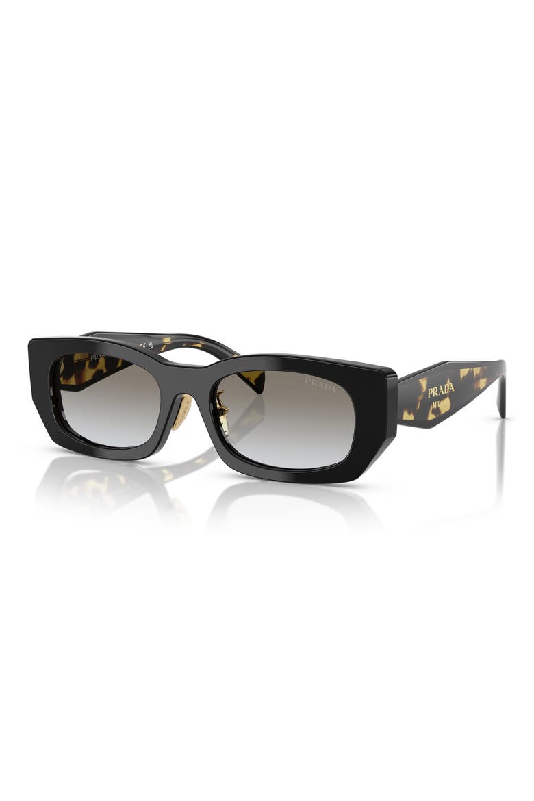 53mm Pillow Sunglasses, Alternate, color, BLACK