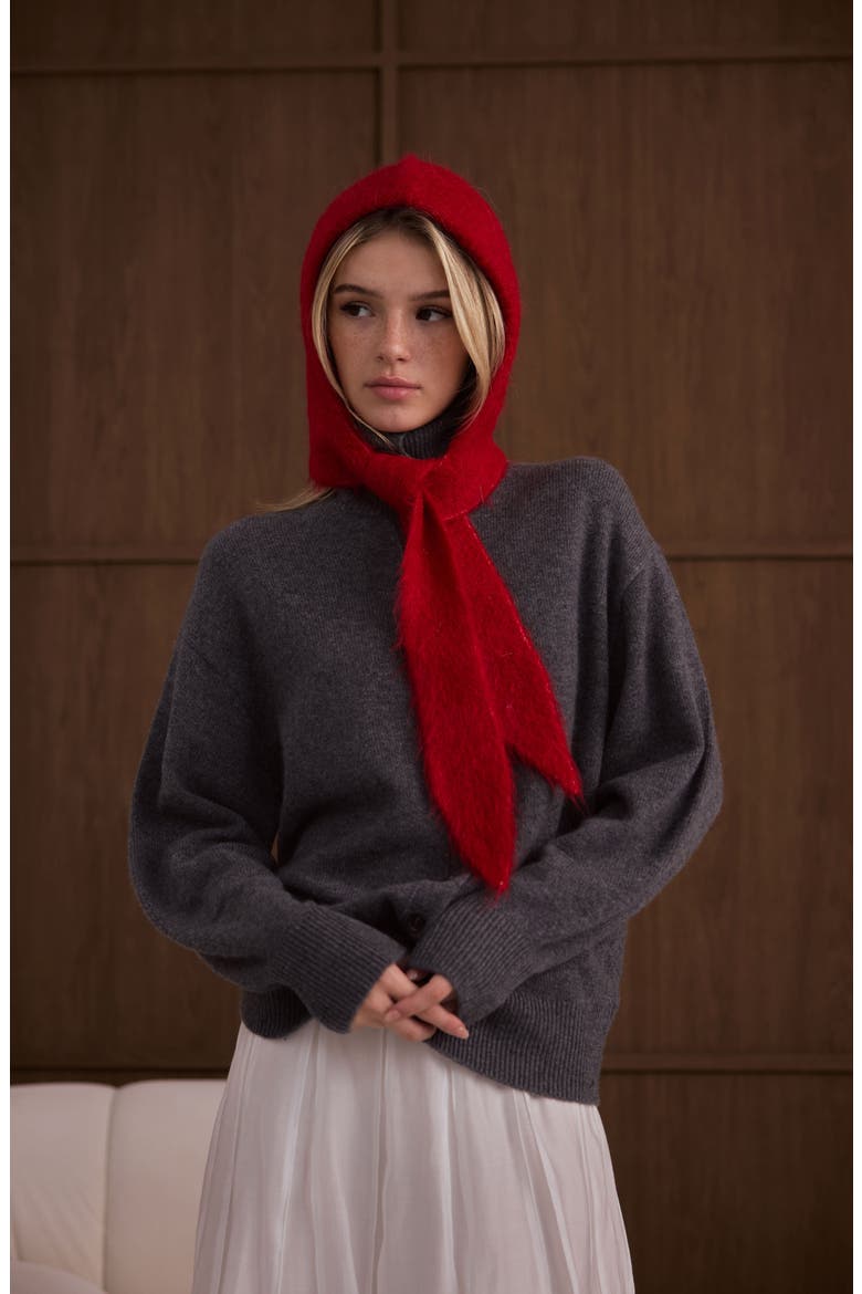 The Alpaca Bonnet, Alternate, color, FLAME RED