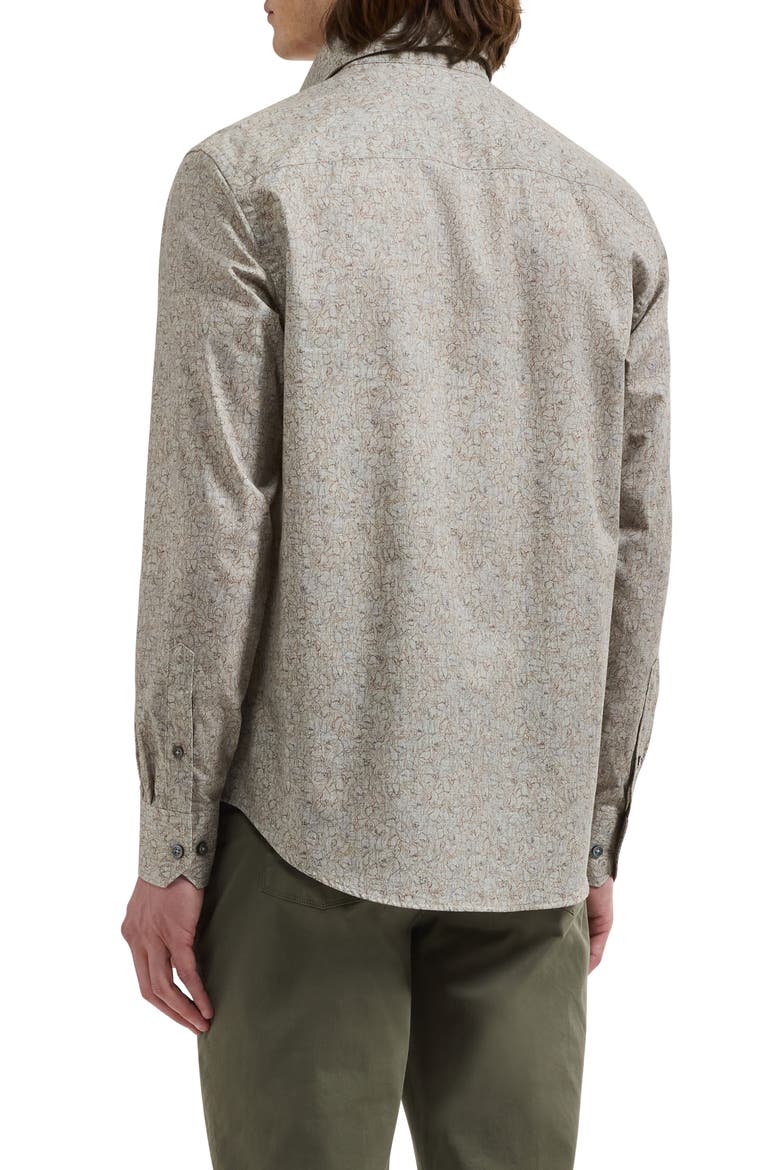 Alvin Shaped Fit Long Sleeve Cotton Shirt, Alternate, color, GINGER