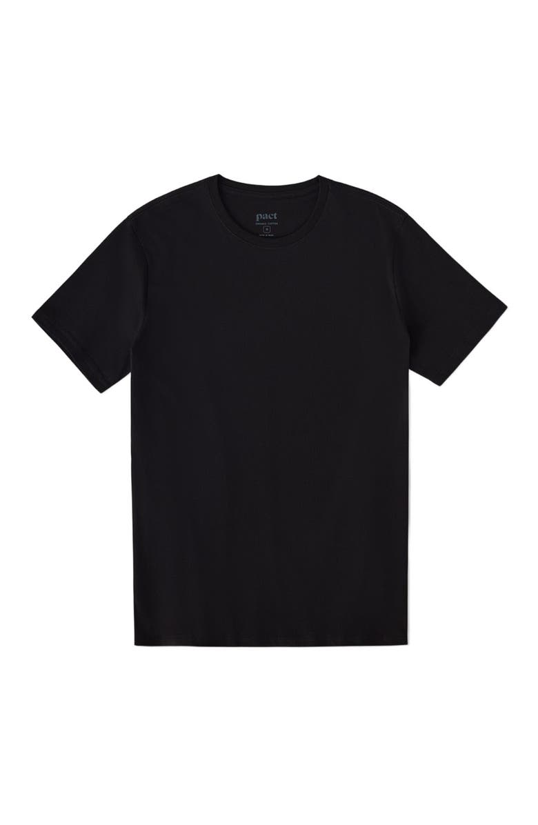 Pact Organic Cotton Softspun Crew Neck Tee, Alternate, color, Black