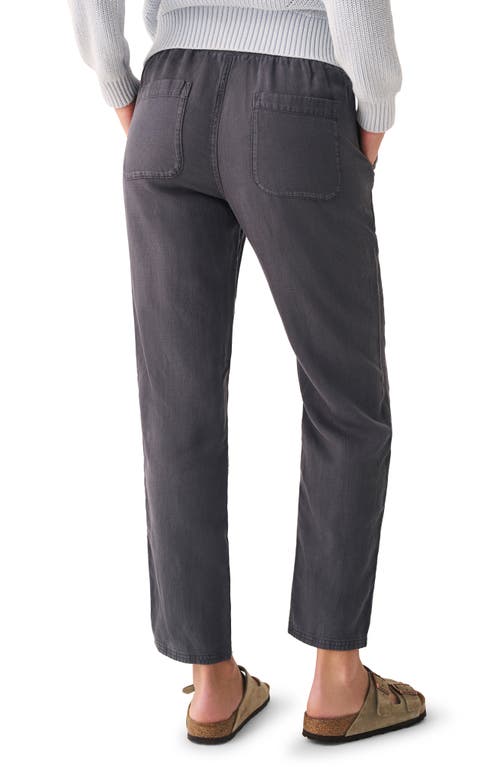Faherty Arlie Pull-on Tapered Leg Pants In Faded Black