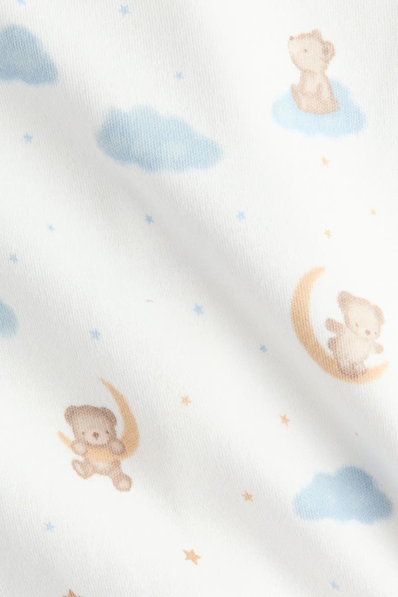 3-piece Cotton Set, Alternate, color, White/teddy bears