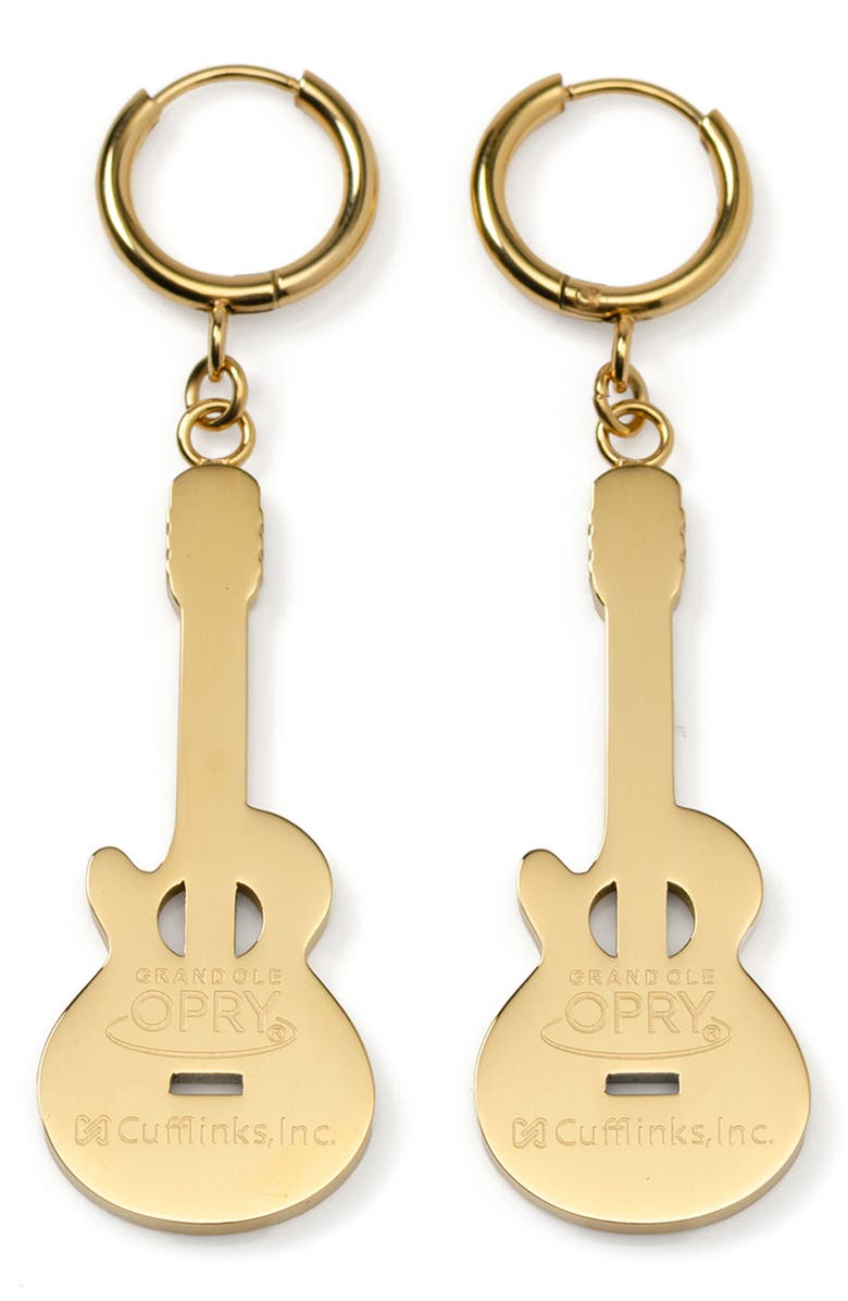 Cufflinks, Inc. Grand Ole Opry Guitar Earrings, Alternate, color, Gold