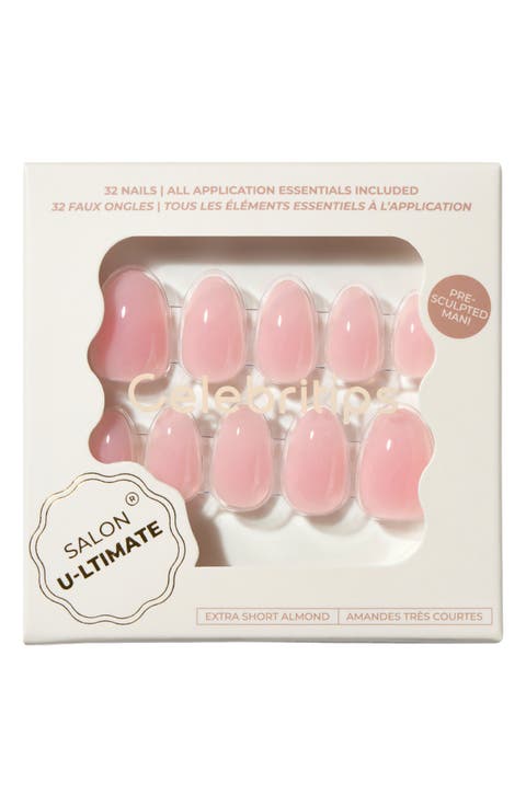 Salon U-LTIMATE Extra Short Almond Press-On Nails
