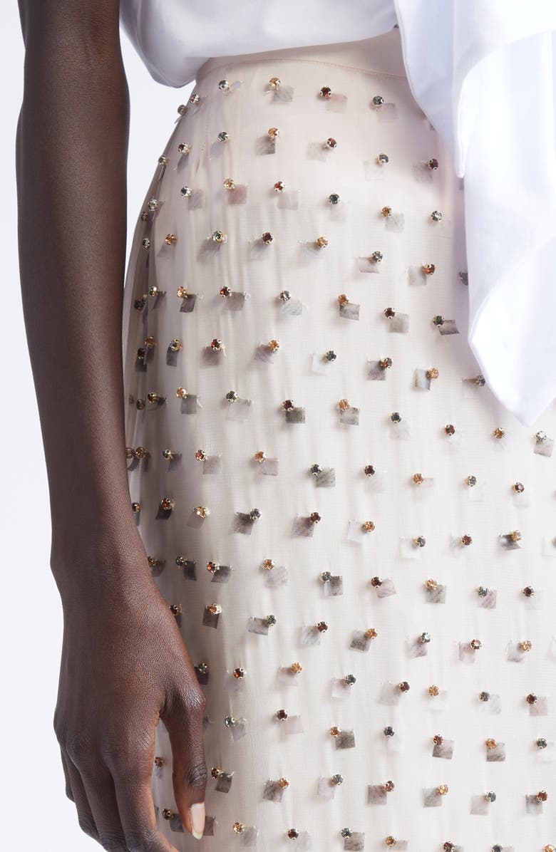Dries Van Noten Sokna Embellished Midi Skirt, Alternate, color, Blush