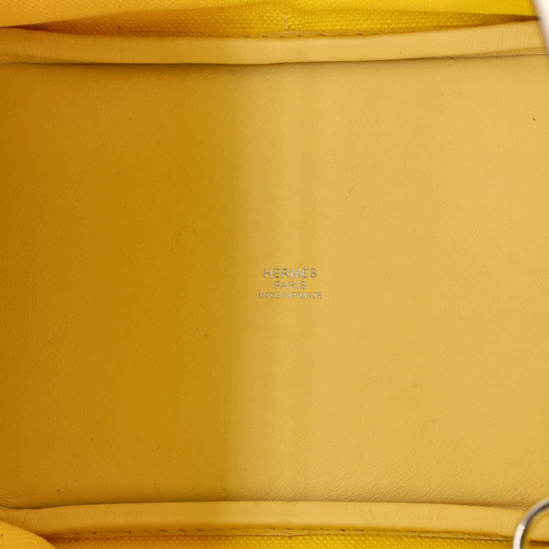 Pre-Owned Hermes Cargo Picotin Lock Bag Canvas and Swift PM, Alternate, color, Jaune Citron