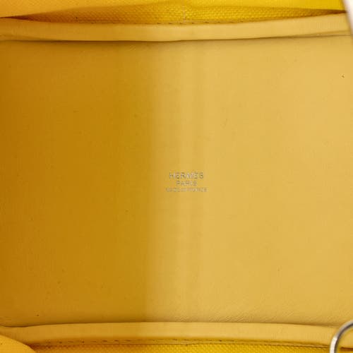 Pre-owned Hermes Hermes Cargo Picotin Lock Bag Canvas And Swift Pm In Yellow
