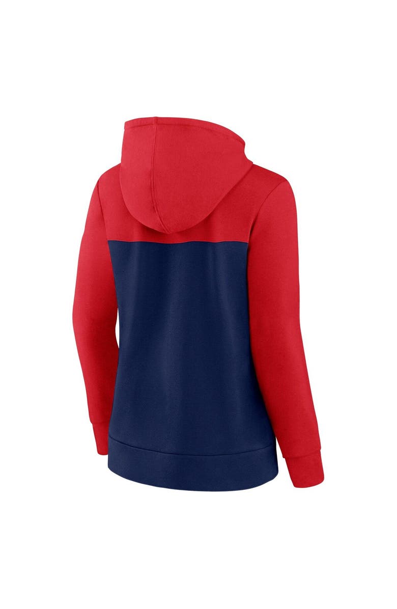 FANATICS Women's Fanatics Branded Red/Navy Washington Nationals Take The Field Colorblocked Hoodie Full-Zip Jacket, Alternate, color, Red