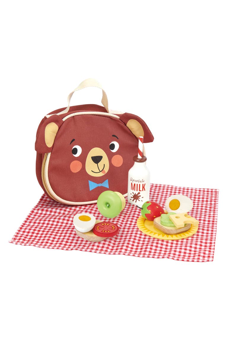 Little Bear's Picnic Playset, Main, color, BROWN