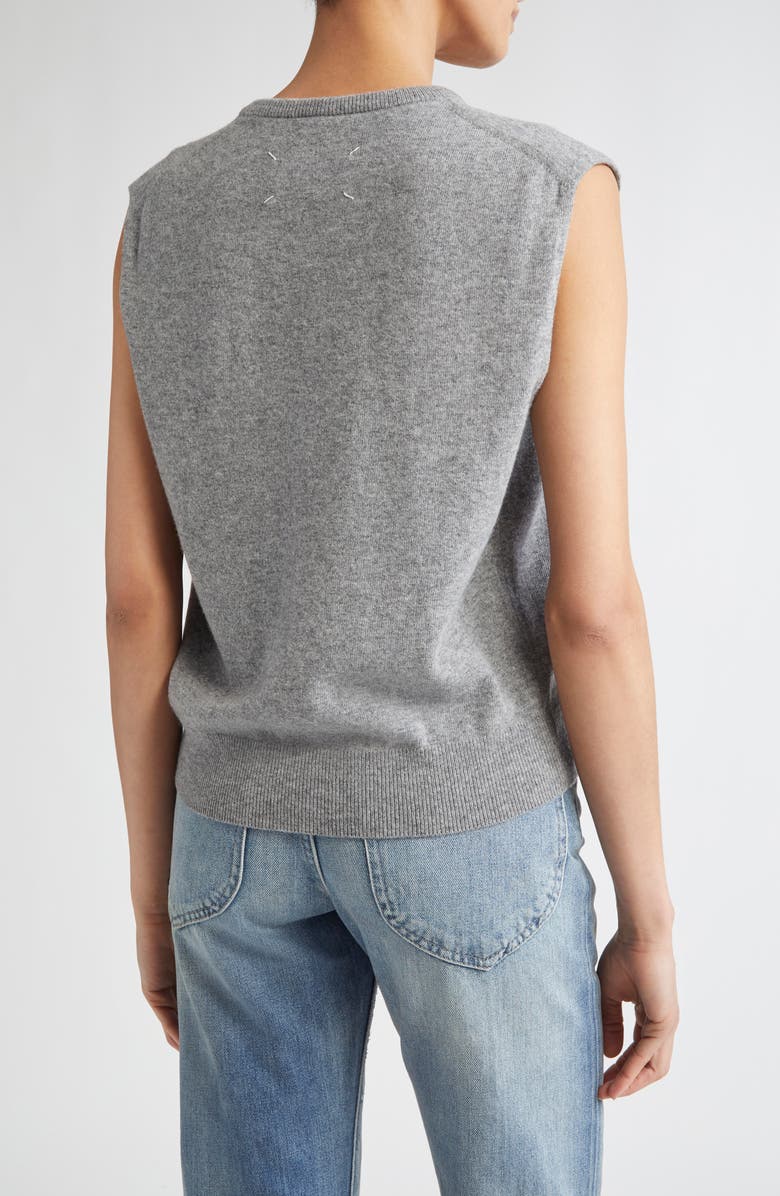 Maison Margiela Virgin Wool V-Neck Sweater Vest, Alternate, color,