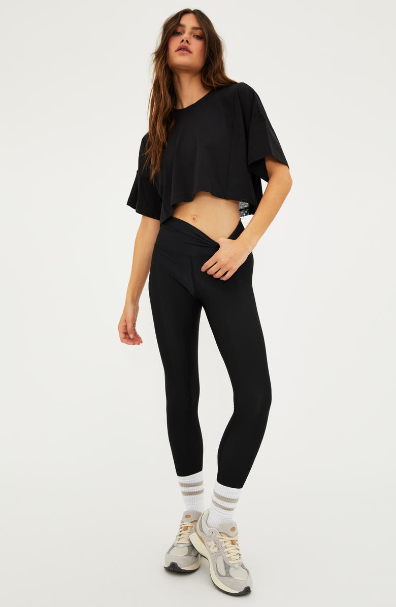 Beach Riot Esme Mesh Back Cotton & Modal Crop T-Shirt, Alternate, color, 