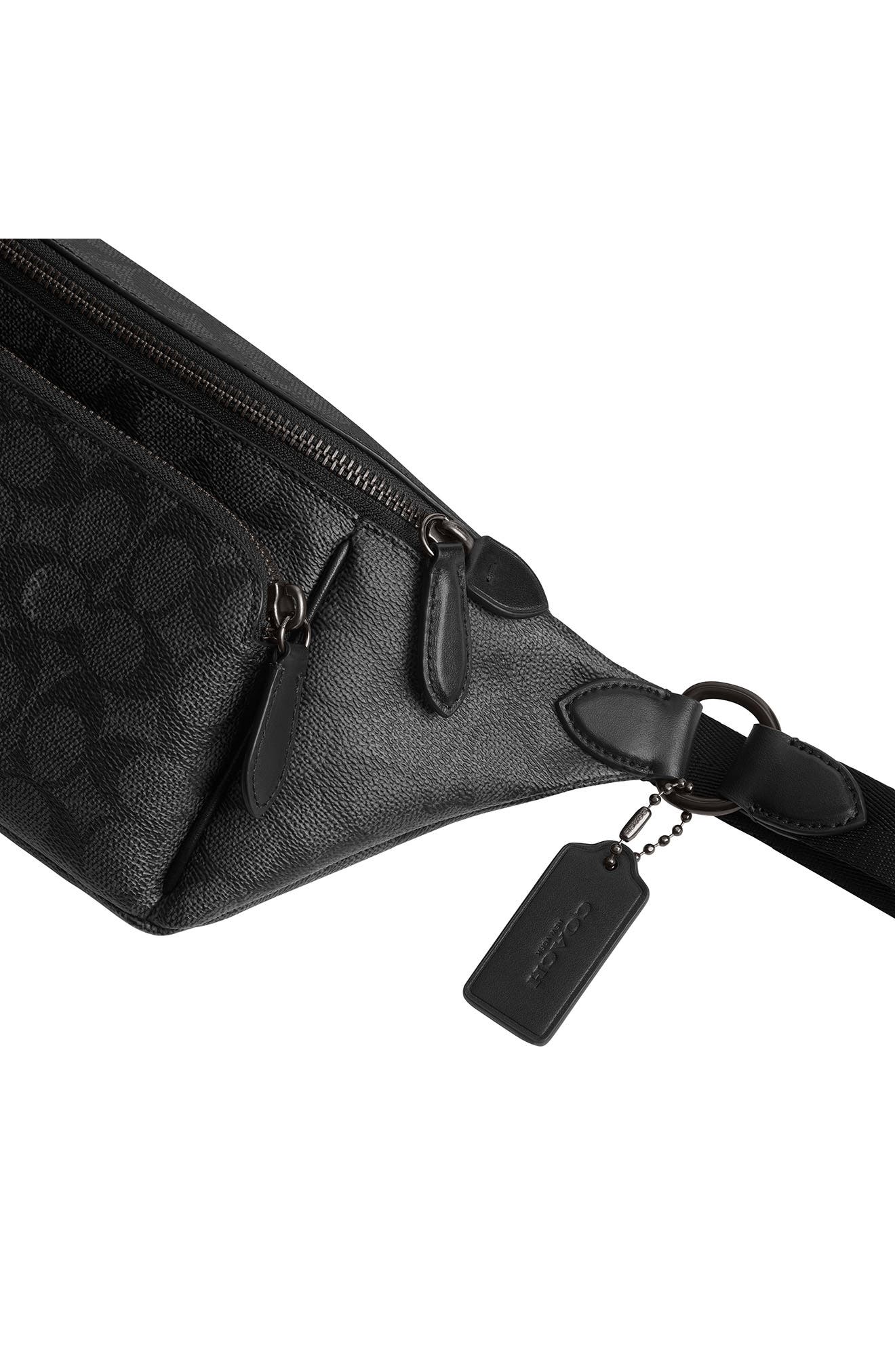 COACH League Signature Canvas Belt Bag, Alternate, color, 