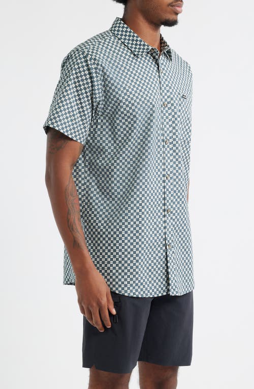 Rip Curl Fun Times Short Sleeve Button-up Shirt In Green