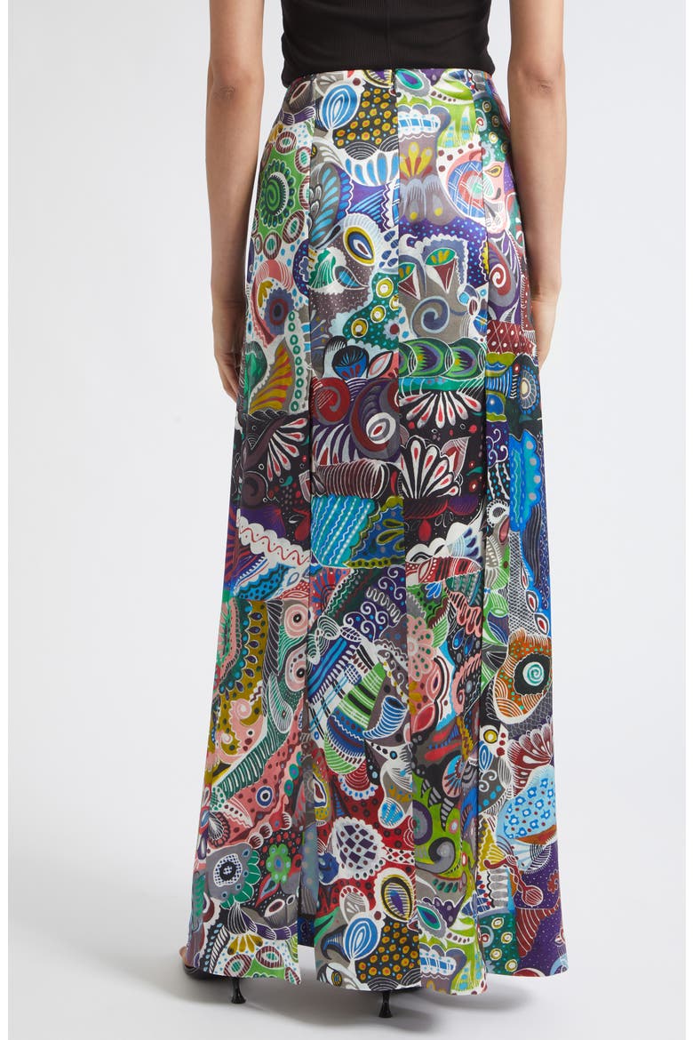 Florence Print Silk Shantung Maxi Skirt, Alternate, color, MULTICOLOR