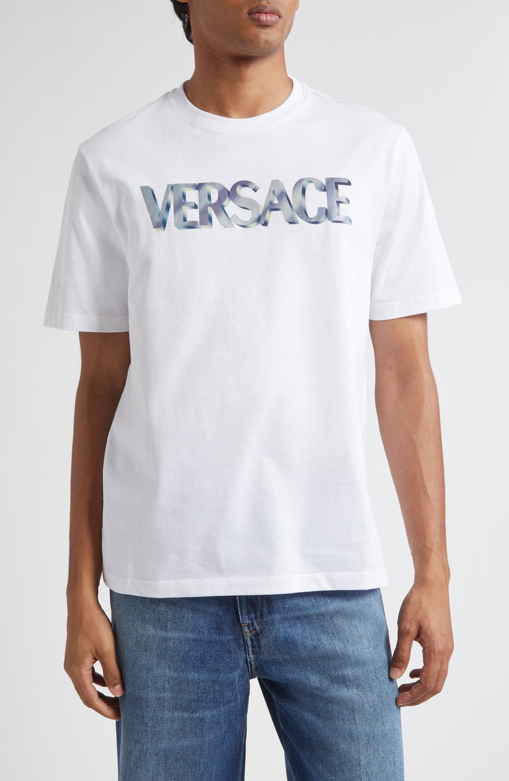 3D Logo Compact Cotton Jersey Graphic T-Shirt, color, OPTICAL WHITE